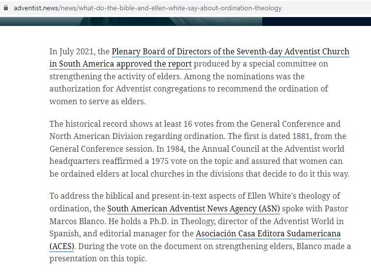 Ellen G White on ordination as if she is Moses