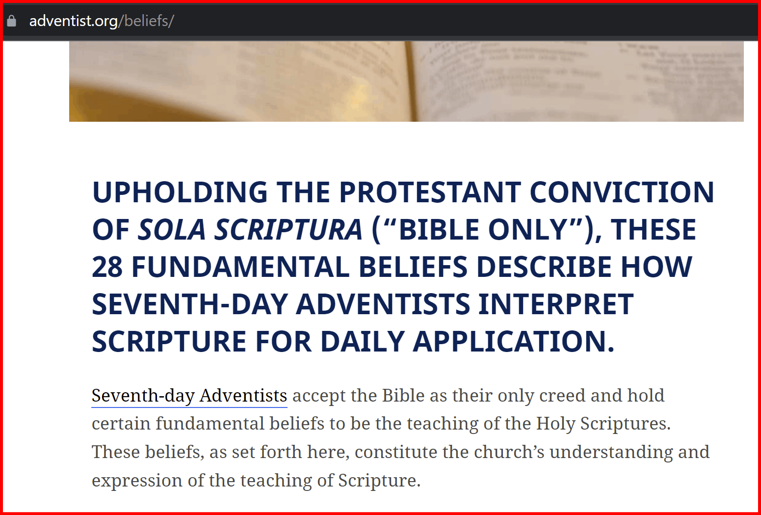 sda interprets the bible